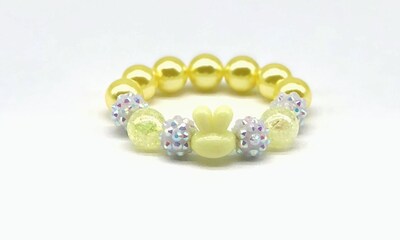 Bunny Beaded Bracelets, Child Easter Gift, Little Girls Birthday, Stocking Stuffer. - image4